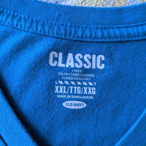 🛍️ BUNDLE ONLY | Men's Old Navy Classic blue vneck tee XXL 2XL - Picture 5 of 8